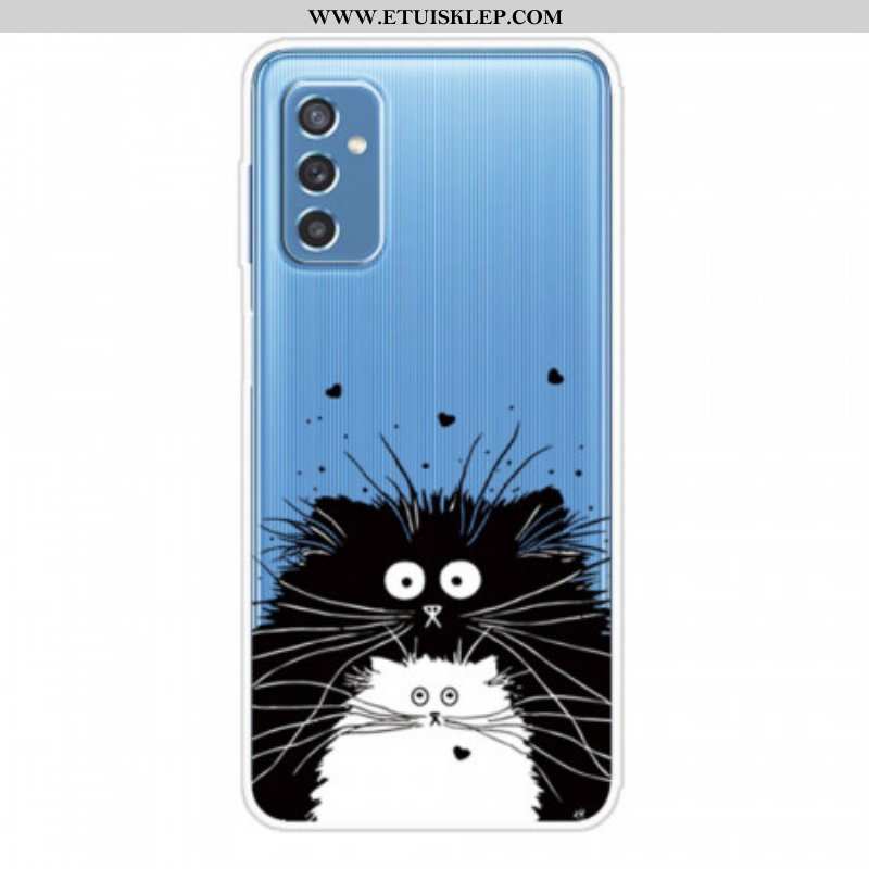 Etui do Samsung Galaxy M52 5G Czarno-białe Koty